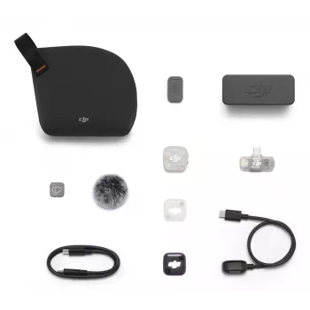 DJI Mic Mini 2S juhtmevaba mikrofonisüsteem (1 saatja + 1 mobiilne vastuvõtja + laadimisümbris)