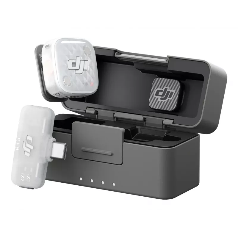DJI Mic Mini 2S juhtmevaba mikrofonisüsteem (1 saatja + 1 mobiilne vastuvõtja + laadimisümbris)