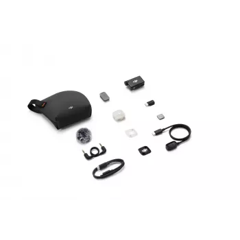DJI Mic Mini 2S juhtmevaba mikrofonsüsteem (1 TX + 1 RX) - 2,4GHz digitaalne, 32-bitine ujukoma salvestus, 250m ulatus, OLED-puuteekraan, magnetklamber, kaameratele ja nutitelefonidele
