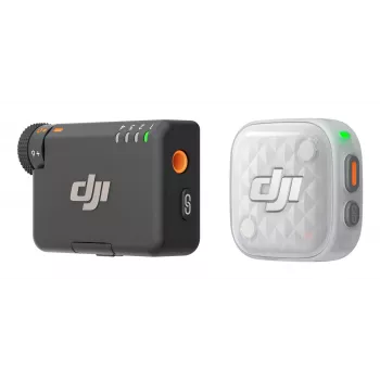 DJI Mic Mini 2S juhtmevaba mikrofonsüsteem (1 TX + 1 RX) - 2,4GHz digitaalne, 32-bitine ujukoma salvestus, 250m ulatus, OLED-puuteekraan, magnetklamber, kaameratele ja nutitelefonidele