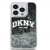 DKNY Apple iPhone 15 Pro 6.1 kõva kate Liquid Glitter Big Logo must