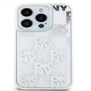 DKNY Apple iPhone 15 Pro Max 6,7 inch kõva kest Liquid Glitter Multilogo Valge