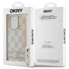 DKNY ruudulise mustri ja trükitud triipudega iPhone 16 Pro ümbris - roosa