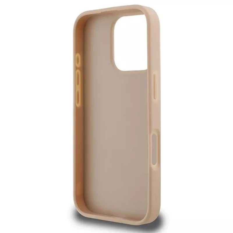 DKNY ruudulise mustri ja trükitud triipudega iPhone 16 Pro ümbris - roosa