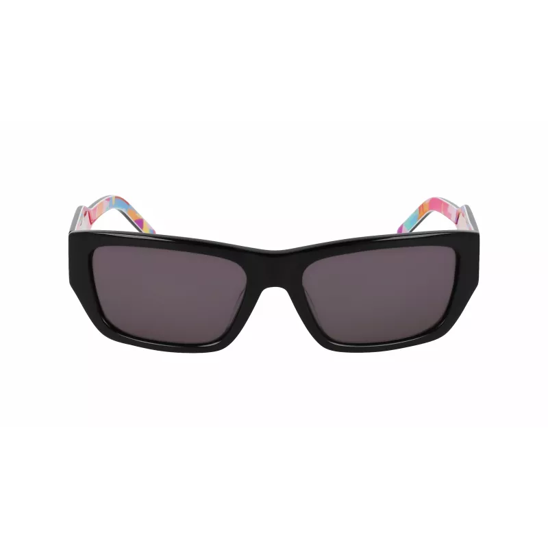 DKNY DK545S-002 Naiste ristkülikukujulised päikeseprillid - must raam, hall gradientlääts 56mm
