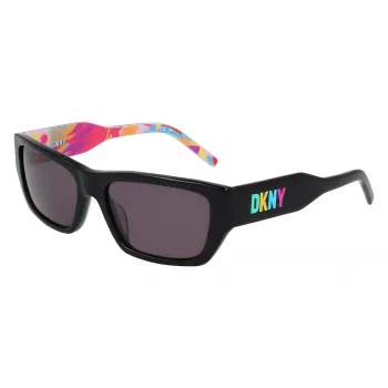 DKNY DK545S-002 Naiste ristkülikukujulised päikeseprillid - must raam, hall gradientlääts 56mm