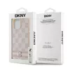DKNY Nahkkorpus ruudulise mustri ja trükitud triipudega iPhone 14 Pro Maxile - Roosa