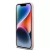 DKNY Nahkkorpus ruudulise mustri ja trükitud triipudega iPhone 14 Pro Maxile - Roosa