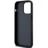 DKNY Leather Mono Stripe & Metal Logo ümbris Apple iPhone 14 Pro jaoks - Must
