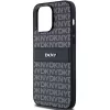 DKNY Leather Mono Stripe & Metal Logo ümbris Apple iPhone 14 Pro jaoks - Must