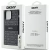 DKNY Leather Mono Stripe & Metal Logo Case for iPhone 14 Pro Max - Must