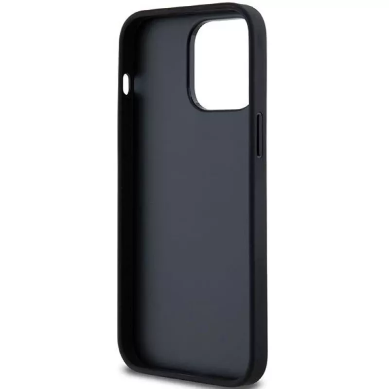 DKNY Leather Mono Stripe & Metal Logo Case for iPhone 14 Pro Max - Must