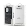 DKNY Leather Mono Stripe & Metal Logo Case for iPhone 15 Pro - Must