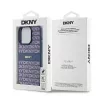 DKNY Leather Mono Stripe & Metal Logo Case for iPhone 15 Pro - Sinine