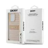DKNY Leather Mono Stripe & Metal Logo Case for iPhone 15 Pro - Roosa