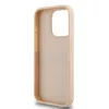 DKNY Leather Mono Stripe & Metal Logo Case for iPhone 15 Pro - Roosa