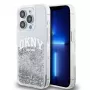 DKNY Liquid Glitter Arch Logo kate iPhone 14 Pro jaoks, läbipaistev