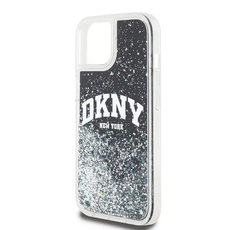 DKNY Liquid Glitter Big Logo iPhone 14/15/13 ümbris - must