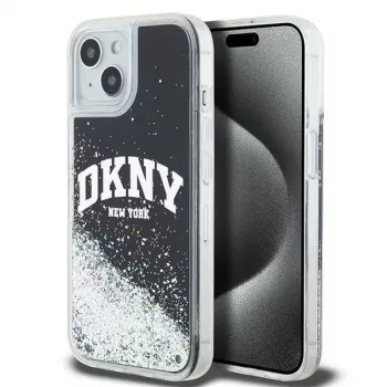 DKNY Liquid Glitter Big Logo iPhone 14/15/13 ümbris - must