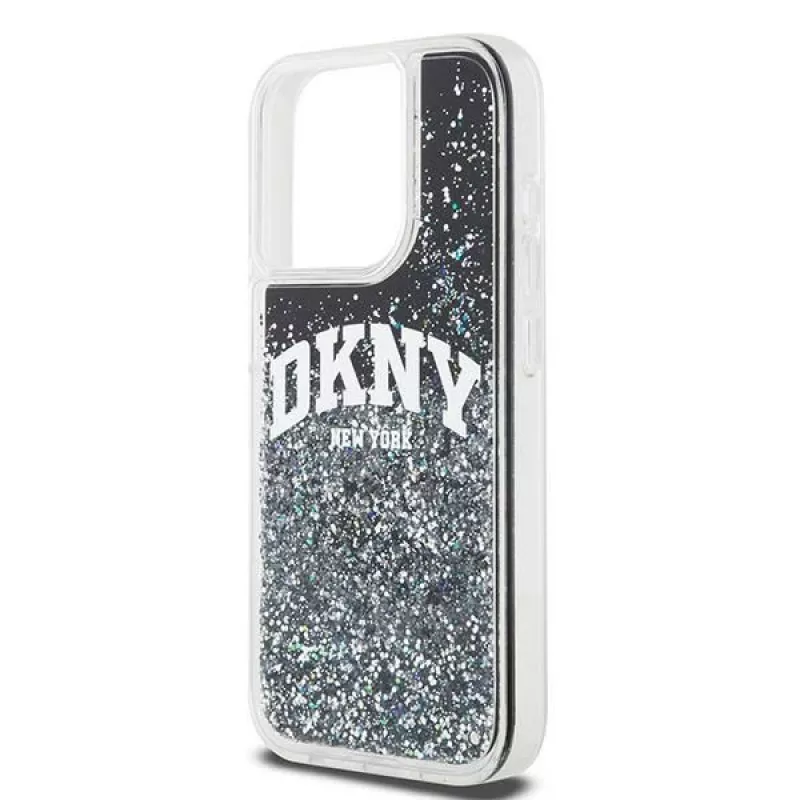 DKNY Liquid Glitter Big Logo iPhone 14 Pro ümbris - must