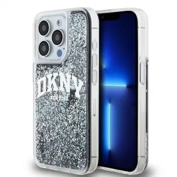 DKNY Liquid Glitter Big Logo iPhone 14 Pro ümbris - must