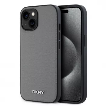 DKNY PU-nahast hõbedase metalllogoga MagSafe-ümbris iPhone 13-le - Hall