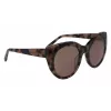 DKNY naiste päikeseprillid DK517S-230 Havana pruun ristkülikukujulised 52mm