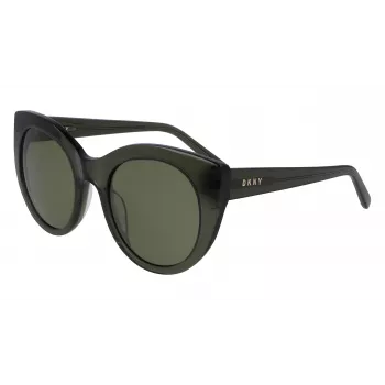 DKNY naiste päikeseprillid DK517S-300 Havana atsetaatraamiga, gradientpruunid polükarbonaatklaasid, 52 mm