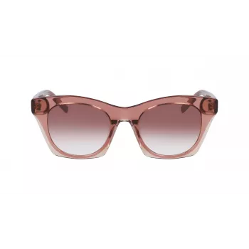 DKNY naiste päikeseprillid DK541S-265 pruun Havana ruudukujuline atsetaatraam pruuni gradiendiga polükarbonaatklaasidega 51/21/140 mm