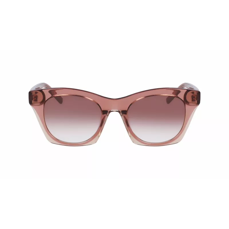 DKNY naiste päikeseprillid DK541S-265 pruun Havana ruudukujuline atsetaatraam pruuni gradiendiga polükarbonaatklaasidega 51/21/140 mm