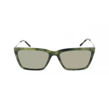 DKNY naiste päikeseprillid DK709S305 - must atsetaatraam, hallid polükarbonaat läätsed, 55 mm läätse laius