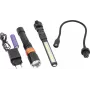 DMAX LED Taskilampide Komplekt ULG 103 - 3-osalised Alumiiniumist Taskilambid Reguleeritava Zoomiga, Must/Hõbe