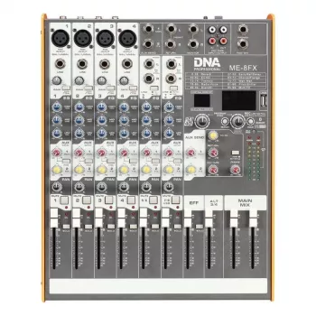 DNA PROFESSIONAL DNA ME-8FX Audio Mixer, 8 kanalit, USB, Bluetooth
