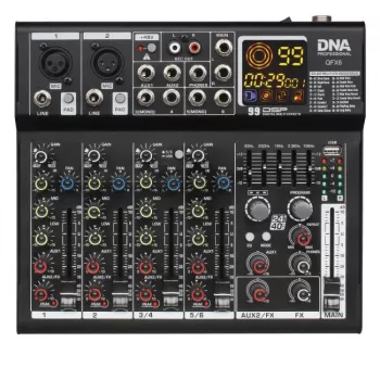 DNA PROFESSIONAL DNA QFX6 6-kanaliline analooghelimikser Bluetoothiga