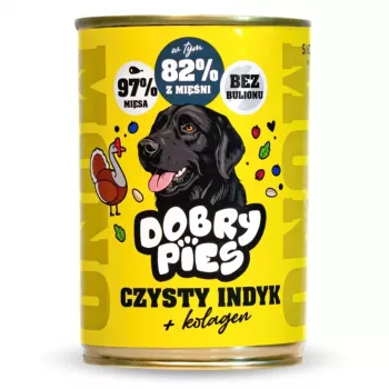 DOBRY PIES Monoprotein Pure Turkey with Collagen 400g