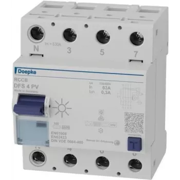 Doepke DFS4 063-4/0.30-PVFI rikkevoolukaitselüliti 4-pooluseline 63 A 300 mA tüüp F 09146804