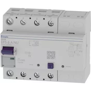 Doepke DFS6 040-4/0.03-A NU rikkevoolukaitselüliti (RCCB) 4-pooluseline 40A 30mA Tüüp A 09134801