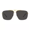 Dolce & Gabbana DG2264-02-87 Päikeseprillid Meestele Kuldne Raam Hallid Läätsed Piloot 61mm