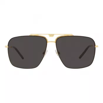 Dolce & Gabbana DG2264-02-87 Päikeseprillid Meestele Kuldne Raam Hallid Läätsed Piloot 61mm