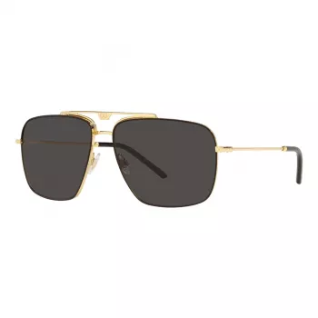Dolce & Gabbana DG2264-02-87 Päikeseprillid Meestele Kuldne Raam Hallid Läätsed Piloot 61mm