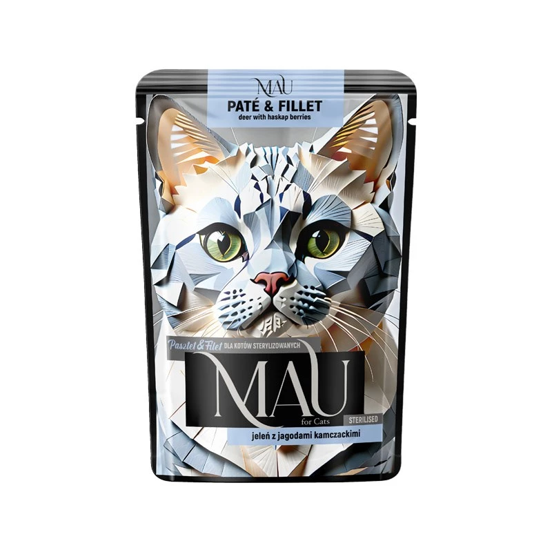 DOLINA NOTECI MAU Pate and Fillet Sterilised Deer with Haskap Berries - Wet Cat Food - 85g