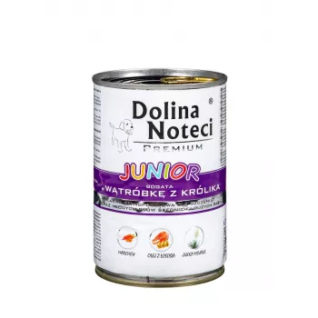 Dolina Noteci Premium Junior küülikumaks rikkalik märgtoit keskmiste ja suurte tõugude kutsikatele - 400g