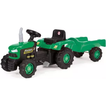 DOLU Pedaaliga Traktor koos Haagisega Roheline (8053)