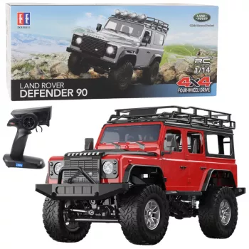 Double E kaugjuhitav maastikusõiduk RC Land Rover Defender 90 punane 1:14