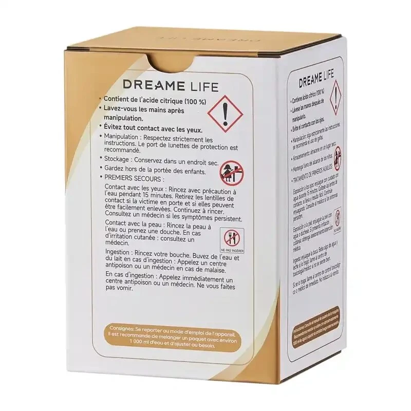 Dreame HNFA katlakivi eemaldaja N20 aurupuhastile – 12 x 20g kotikest (sidrunhape)