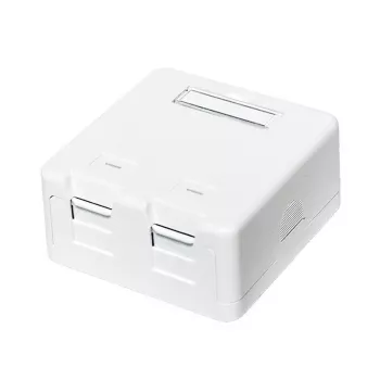 DS-IT Keystone pinnale kinnitatav karp 2-port tühi korpus valge (DS-KC-MB2)