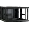 DSIT DS6606-DOUBLE 6U seinale kinnitatav serverikapp pööratava klaasuksega, 600x600x368 mm, must