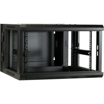 DSIT DS6606-DOUBLE 6U seinale kinnitatav serverikapp pööratava klaasuksega, 600x600x368 mm, must
