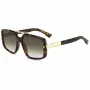 DSQUARED2 D2-0120-S-086 Meeste päikeseprillid, tumedad Havana raamid, hallid läätsed, 57 mm