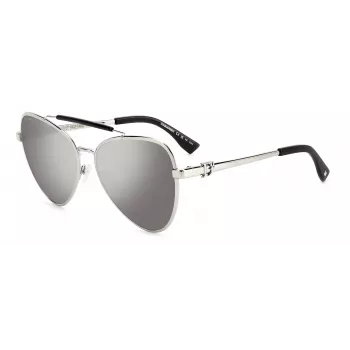 DSQUARED2 Naiste Päikeseprillid D2-0093-S-10 Must Atsetaat Nelinurkne Raam Hall Lääts 60/17/140 mm